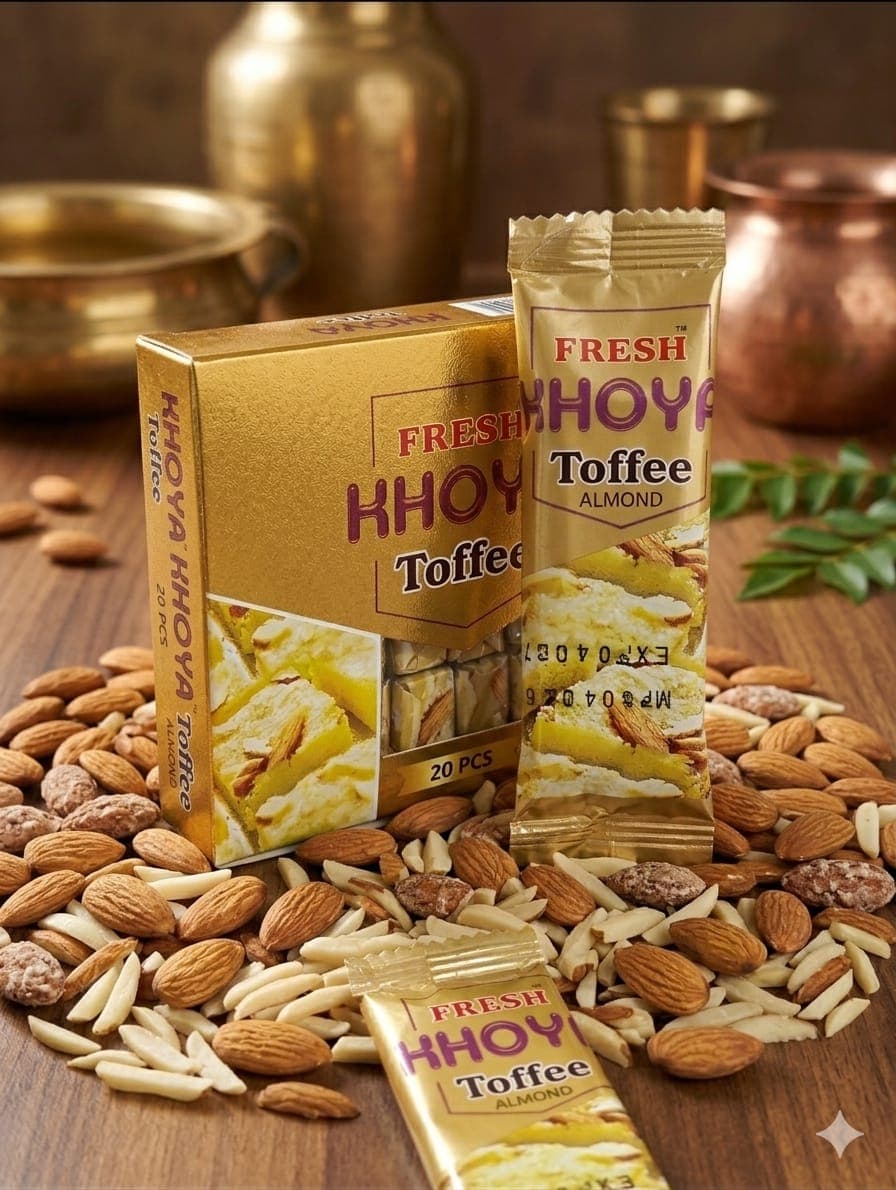 Khoya toffee — almond